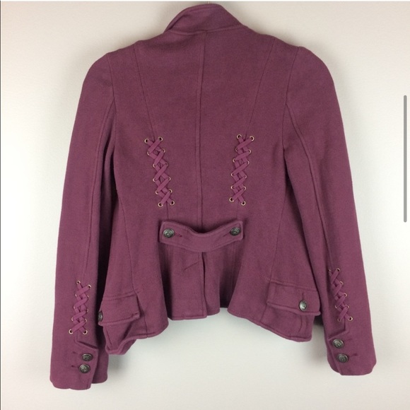 Free People We the Free majorette style plum jacket - Picture 5 of 8